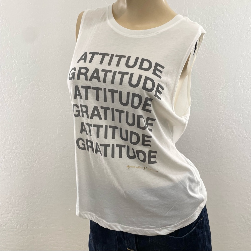 Spiritual Gangster- Attitude Gratitude workout tank top- S and M - Picture 5 of 12